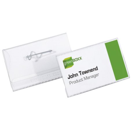 DURABLE Porte-badge avec épingle torsadée, 75 x 40 mm