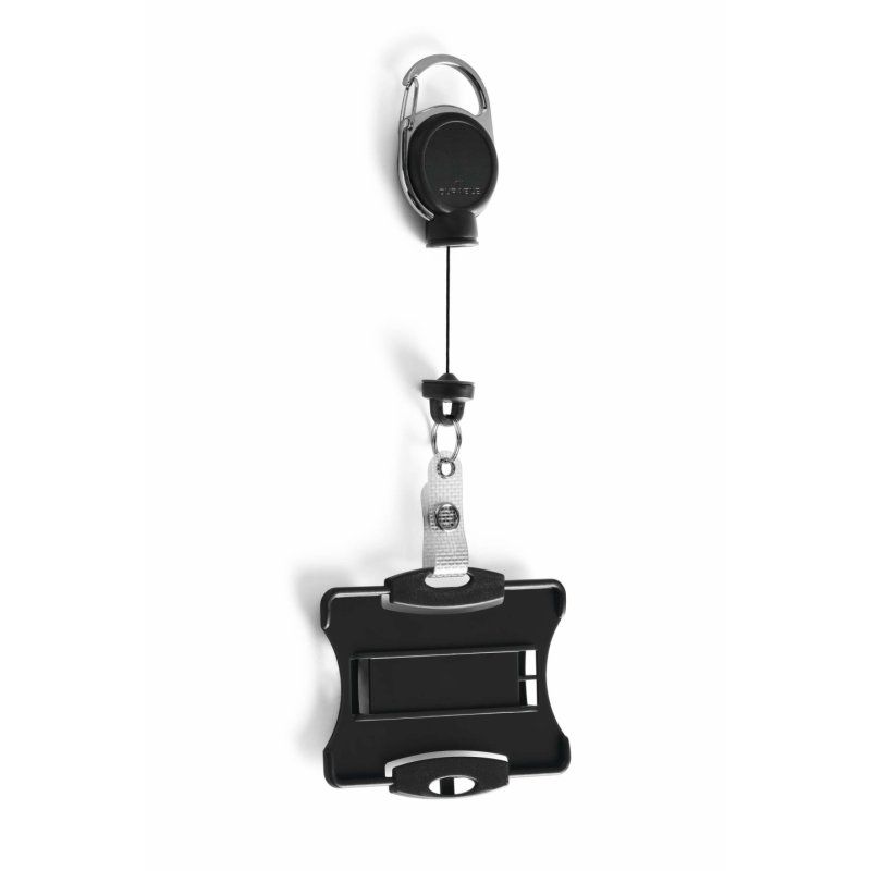 Durable ID card holder with badge reel EXTRA STRONG for 1 card