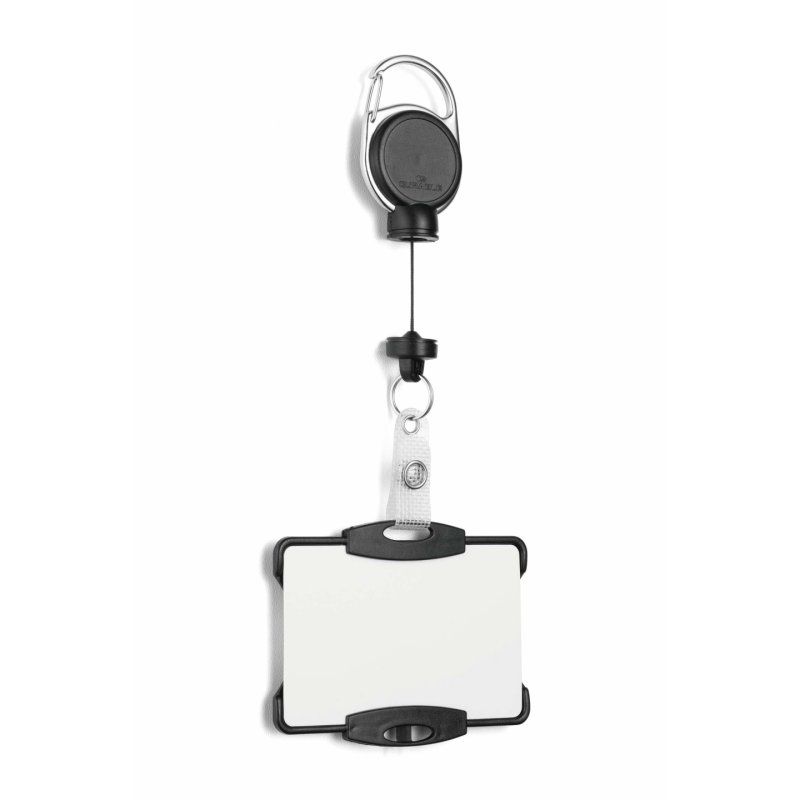 Durable ID card holder with badge reel EXTRA STRONG for 1 card