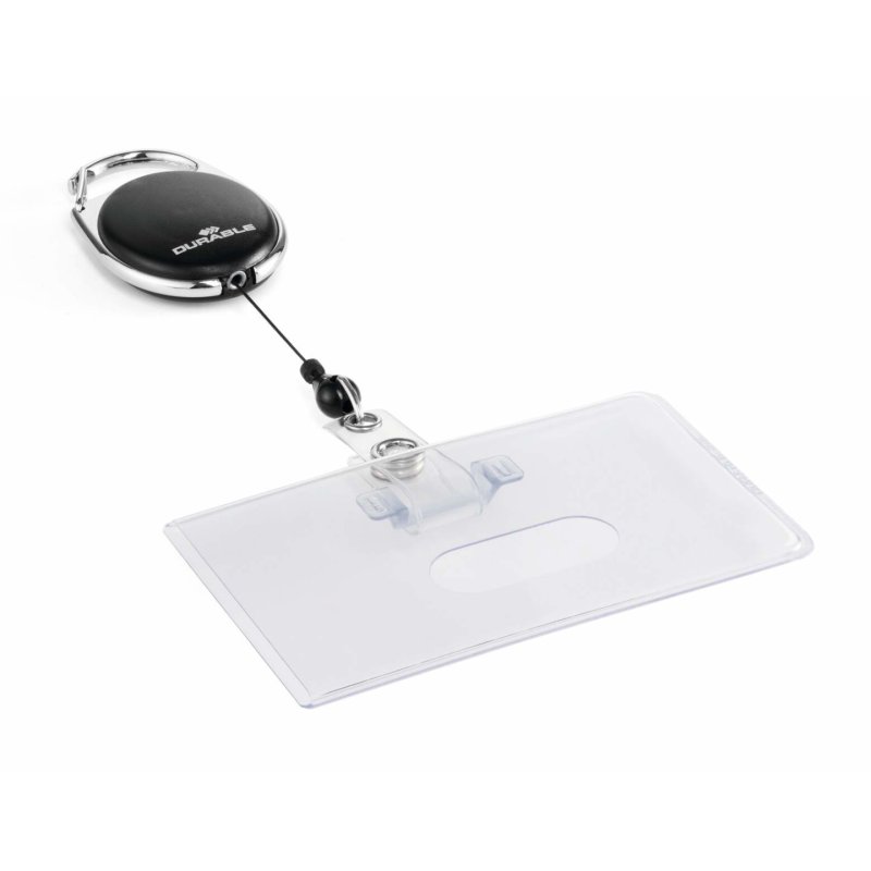 Durable ID card cover with badge reel STYLE for 1 card landscape