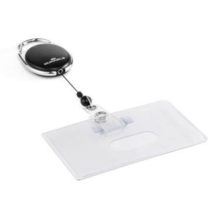 Durable ID card cover with badge reel STYLE for 1 card landscape