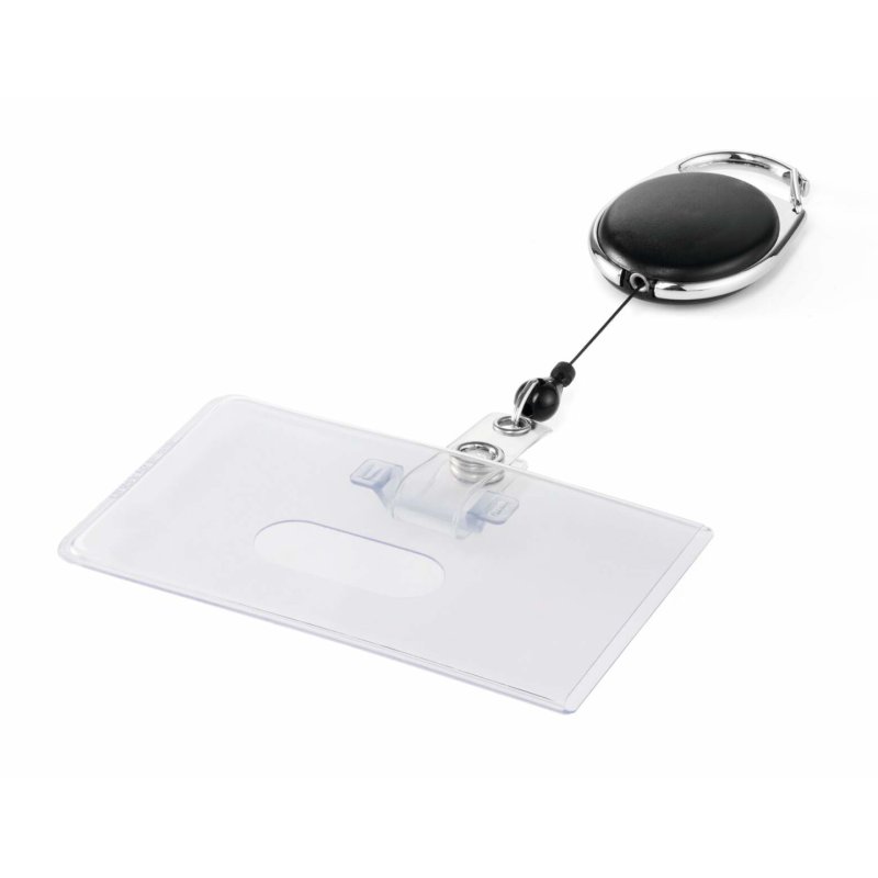 Durable ID card cover with badge reel STYLE for 1 card landscape