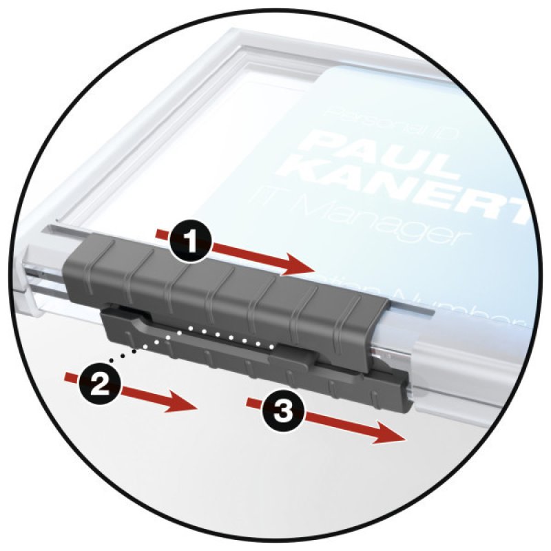 DURABLE Porte-badge PUSHBOX TRIO, transparent