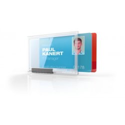 DURABLE Porte-badge PUSHBOX TRIO, transparent