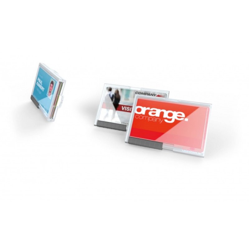 DURABLE Porte-badge PUSHBOX TRIO, transparent