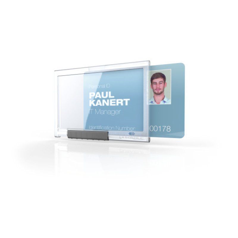 DURABLE Porte-badge PUSHBOX TRIO, transparent