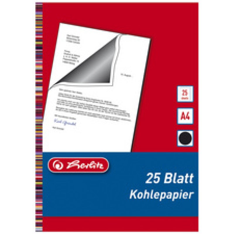 herlitz Papier carbone, format A4, contenu: 25 feuilles
