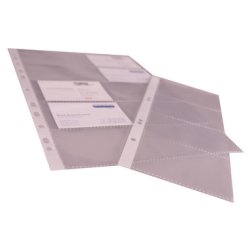 proOFFICE Pochette pour cartes de visite, A4, film PP,