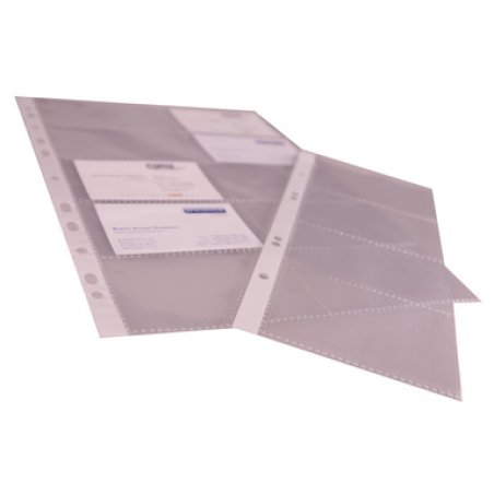 proOFFICE Pochette pour cartes de visite, A4, film PP,