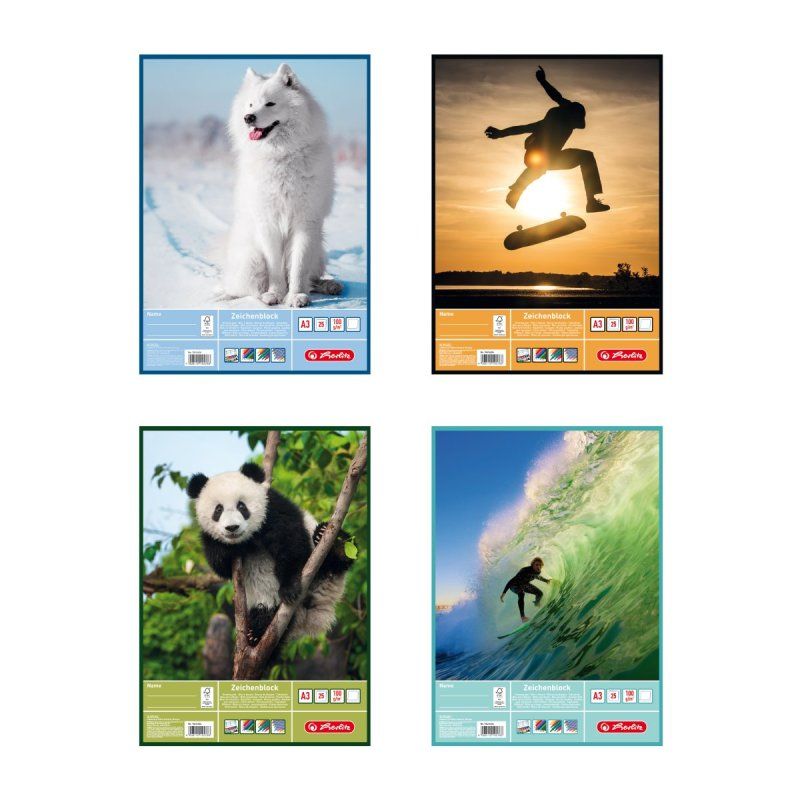 Herlitz 10416634 writing notebook A3 25 sheets Multicolour