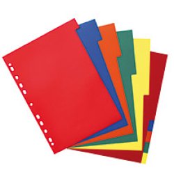 herlitz Intercalaires en plastique, uni, A4, 10 touches