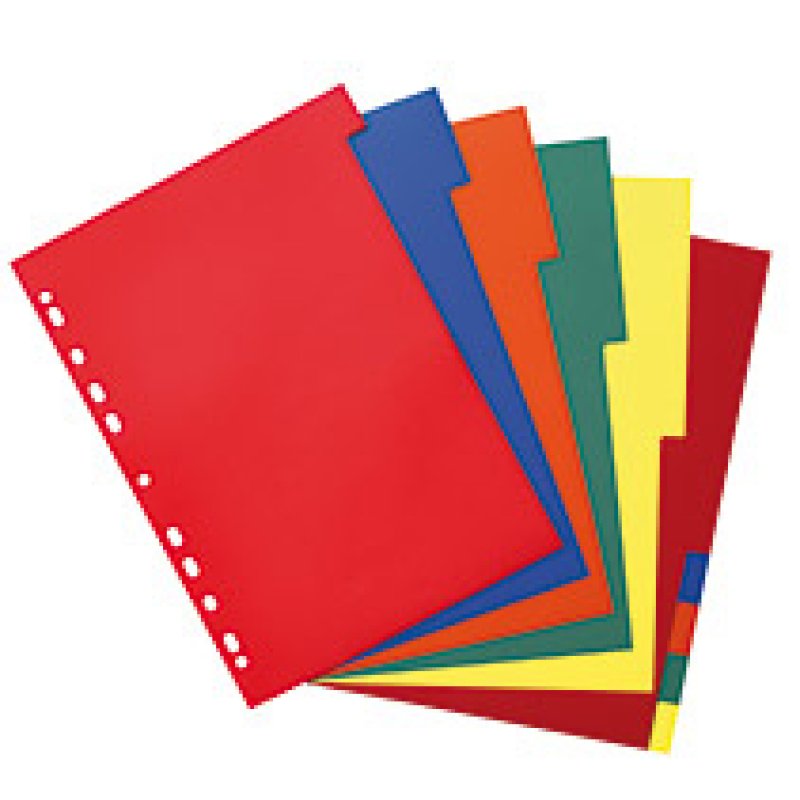 herlitz Intercalaires en plastique, uni, A4, 10 touches
