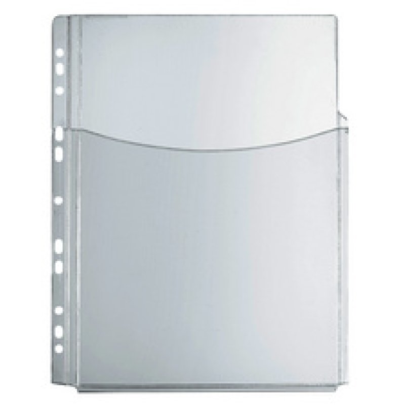 herlitz Pochette perforée avec poche, A4, PVC, 0,30 mm