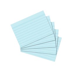 herlitz Fiches bristol, A7, ligné, bleu