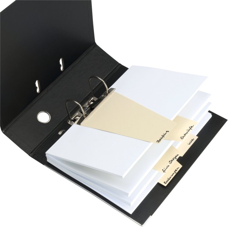 herlitz Intercalaires, trapézoidal, carte lustrée, jaune