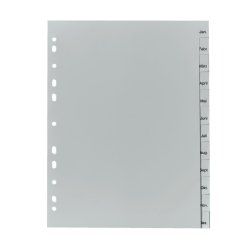 Herlitz 10842714 intercalaire de classement Gris