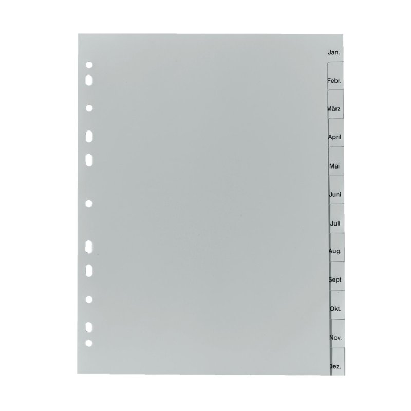 Herlitz 10842714 intercalaire de classement Gris