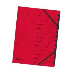 Herlitz 10843324 intercalaire de classement Album de présentation Carton, Chanvre de Manille Noir, Rouge