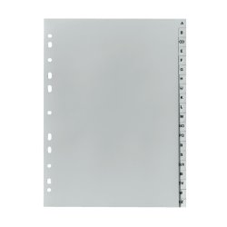 herlitz Intercalaires en plastique, A-Z, A4, 20 touches