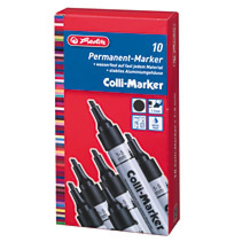 Herlitz 10845360 permanent marker Black 10 pc(s)