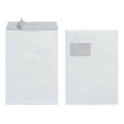 herlitz Enveloppe d'expédition, C4, avec fenêtre, blanc