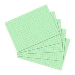 herlitz Fiches bristol, A6, quadrillé, vert