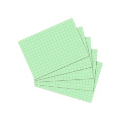 herlitz Fiches bristol, A7, quadrillé, vert