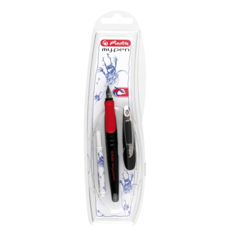 Herlitz My.pen stylo-plume Noir, Rouge 1 pièce(s)