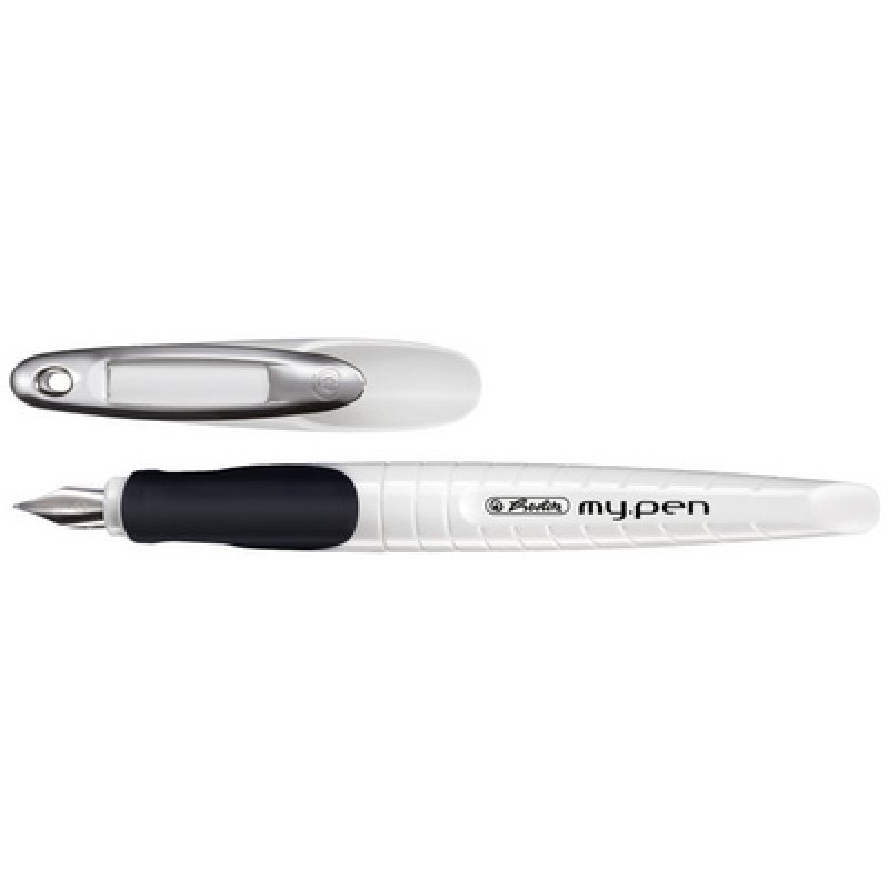 herlitz Stylo plume my.pen, plume: L, noir / blanc