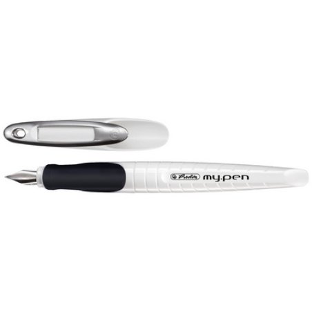 herlitz Stylo plume my.pen, plume: L, noir / blanc