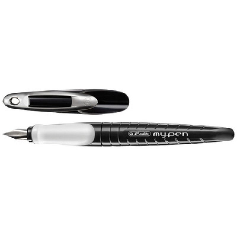 herlitz Stylo plume my.pen, plume: L, noir / blanc