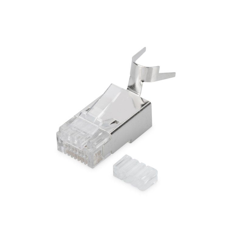 Digitus Connecteur modulaire pour câble rond, CAT 6A, blindé, Connecteur de passage