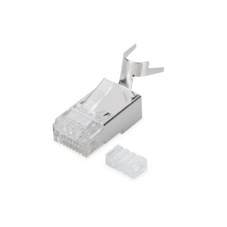 Digitus Connecteur modulaire pour câble rond, CAT 6A, blindé, Connecteur de passage