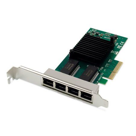 Digitus Carte réseau 4 ports Gigabit Ethernet, RJ45, PCI Express, Intel I350
