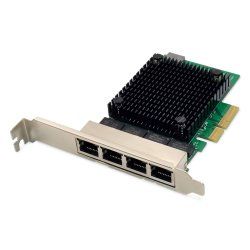 Digitus Carte réseau 4 ports 2,5 Gigabit Ethernet, RJ45, PCI Express, chipset Realtek
