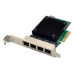 DIGITUS Carte réseau PCI Express Gigabit Ethernet, 4 ports