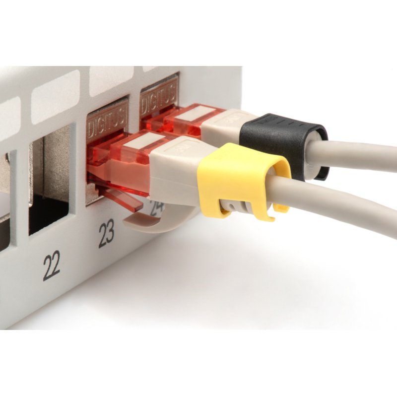 Digitus Color clips for Patch cable -Mixed (20 pcs. in each Red, Green, Blue, Yellow, Black)