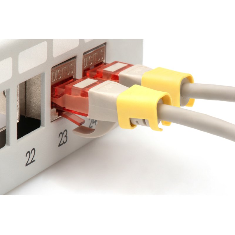 Digitus Color clips for Patch cable - Yellow