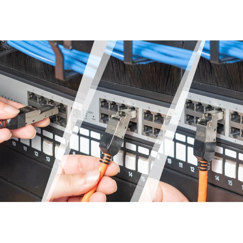 Digitus CAT 6A Field Termination Plug bendable , STP with dust cap, bend relief