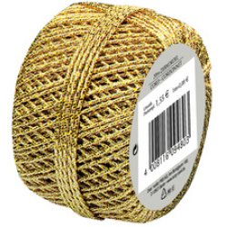 SUSy CARD Ficelle décorative "Cordonnet", or