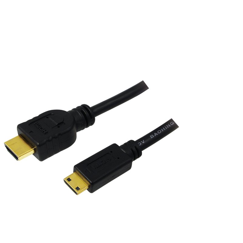 LogiLink CH0023 câble HDMI 2 m HDMI Type A (Standard) HDMI Type C (Mini) Noir