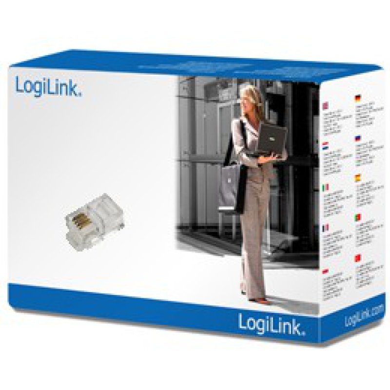 LogiLink Connecteur RJ10 pour câble plat, non blindé