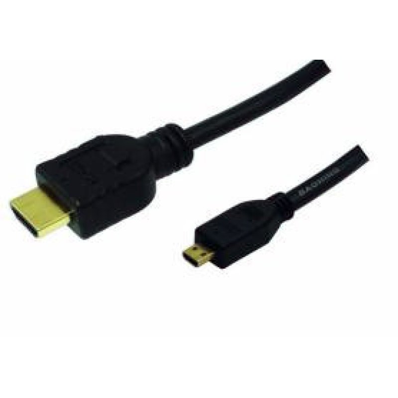 LogiLink Câble HDMI, A mâle - micro D mâle, 2 m