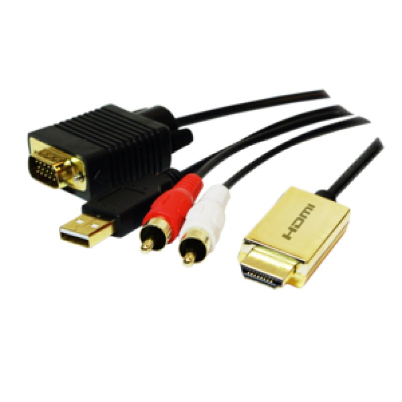 LogiLink Convertisseur HDMI vers VGA/audio, 2 m, noir