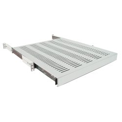 LogiLink Etagère 19", 1 U, téléscopique, (P)600 mm, gris