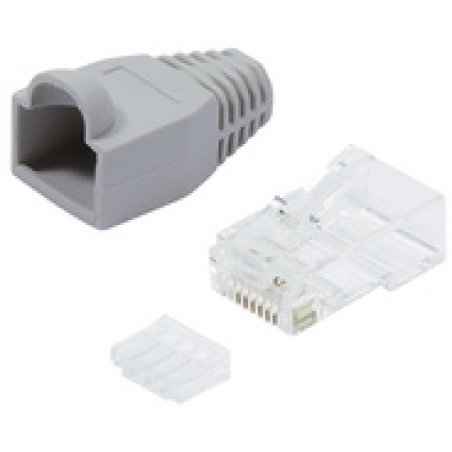 LogiLink Connecteur mâle RJ45, Cat.6, non blindé, noir