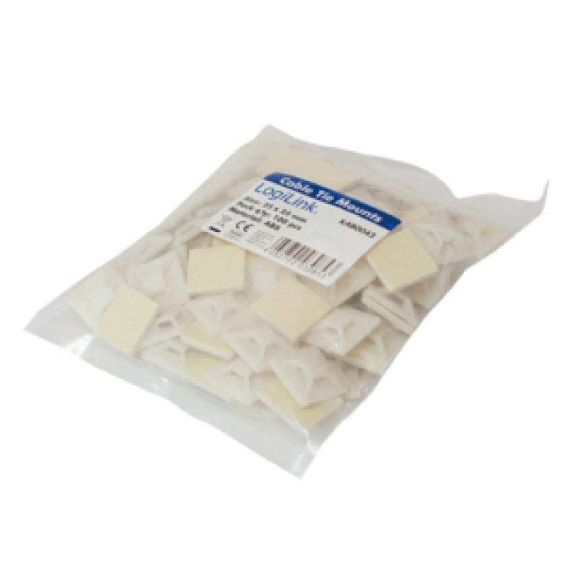 LogiLink KAB0043 cable tie Acrylonitrile butadiene styrene (ABS) Ivory 100 pc(s)