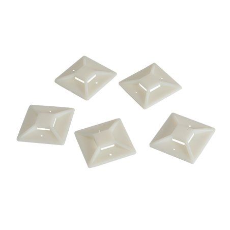 LogiLink Embases autoadhésives, 39,5 x 39,5 mm, nature