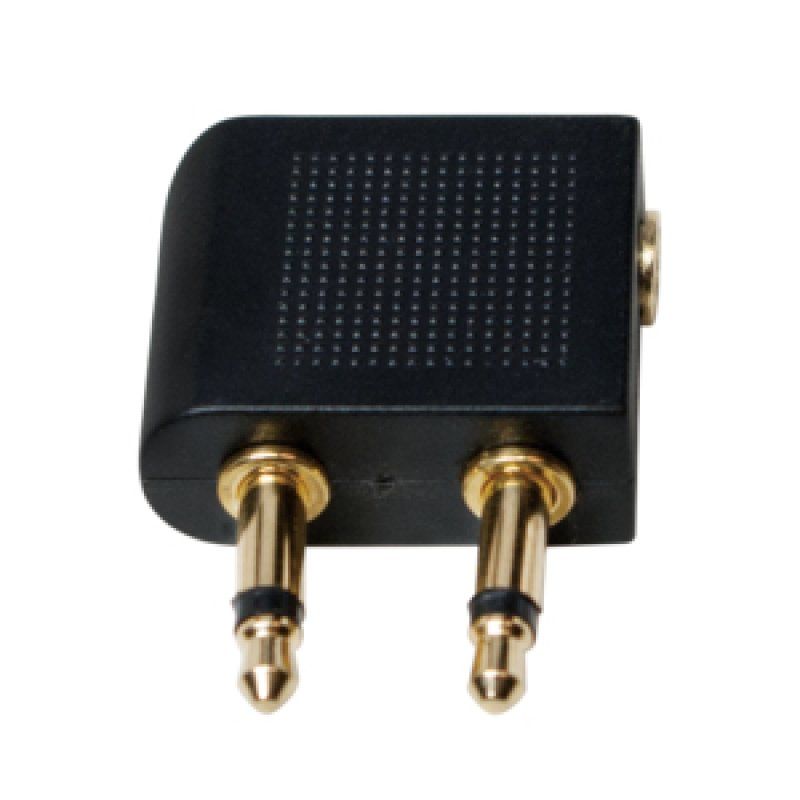 LogiLink Adaptateur audio pour avion, 2 x jack mâle 3,5 mm