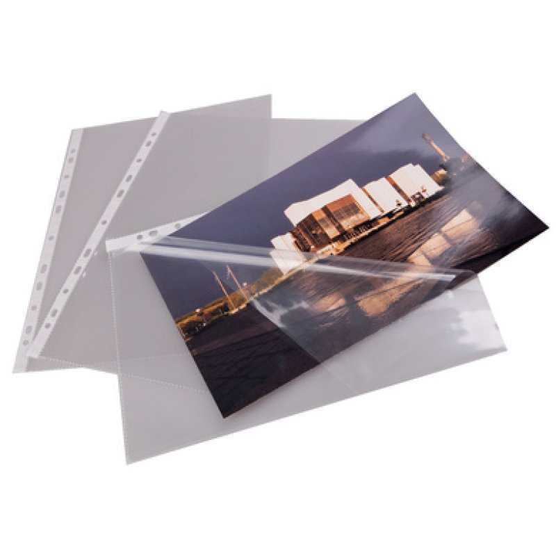 proOFFICE Pochette perforée, A4, film PP, transparent